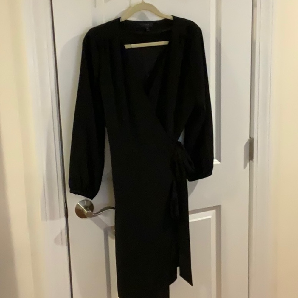 J.Crew Black Wrap Dress